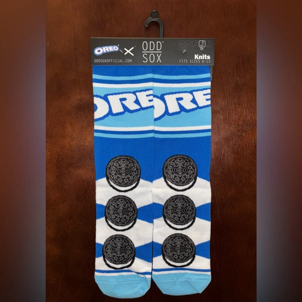 OREO ODD SOX NOVELTY CREW SOCKS NWT MEN’S SHOE SIZE 6-13 - Picture 1 of 2